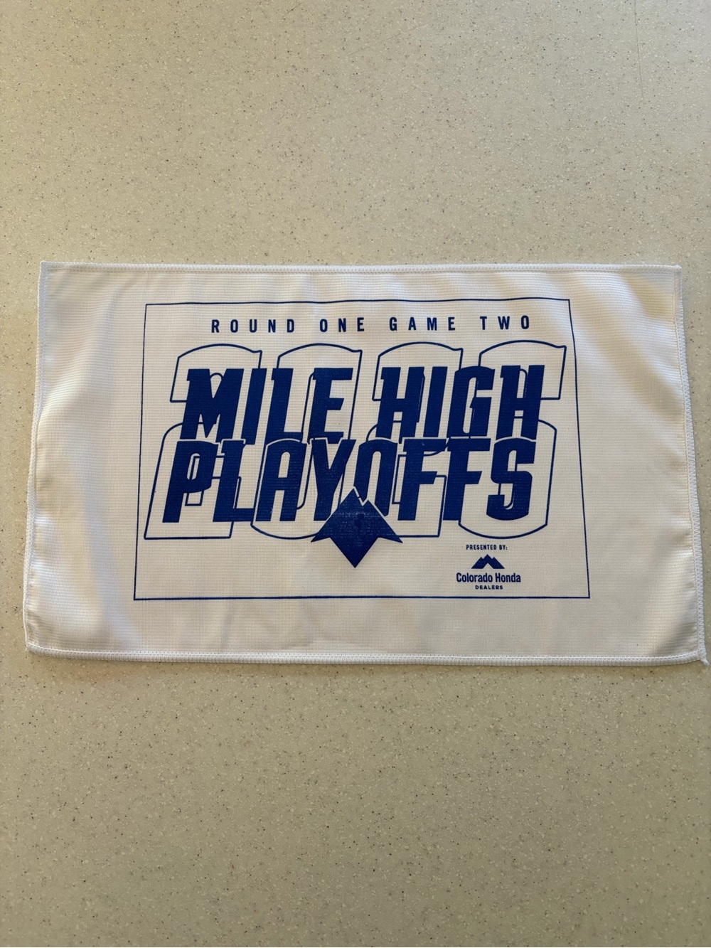 NEW Mile High NBA Playoffs Rally Towel Denver Nuggets Round one Game Two Swag